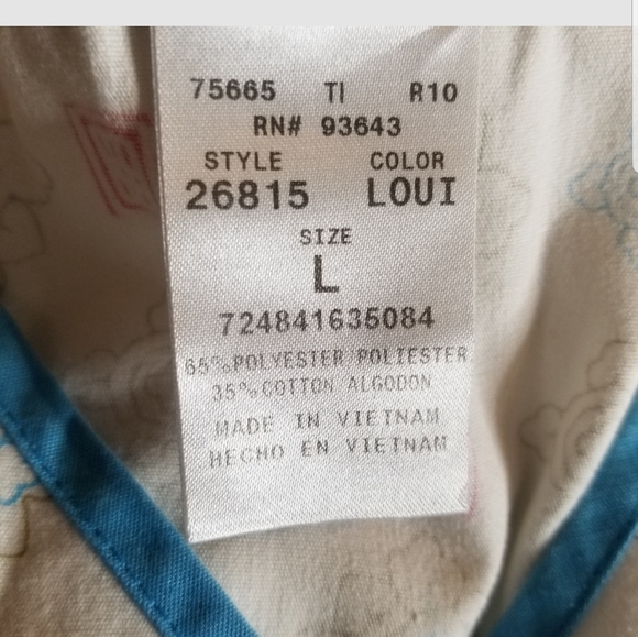 Women's Baby Phat  Print Short Sleeve Scrub Top L - Picture 3 of 5